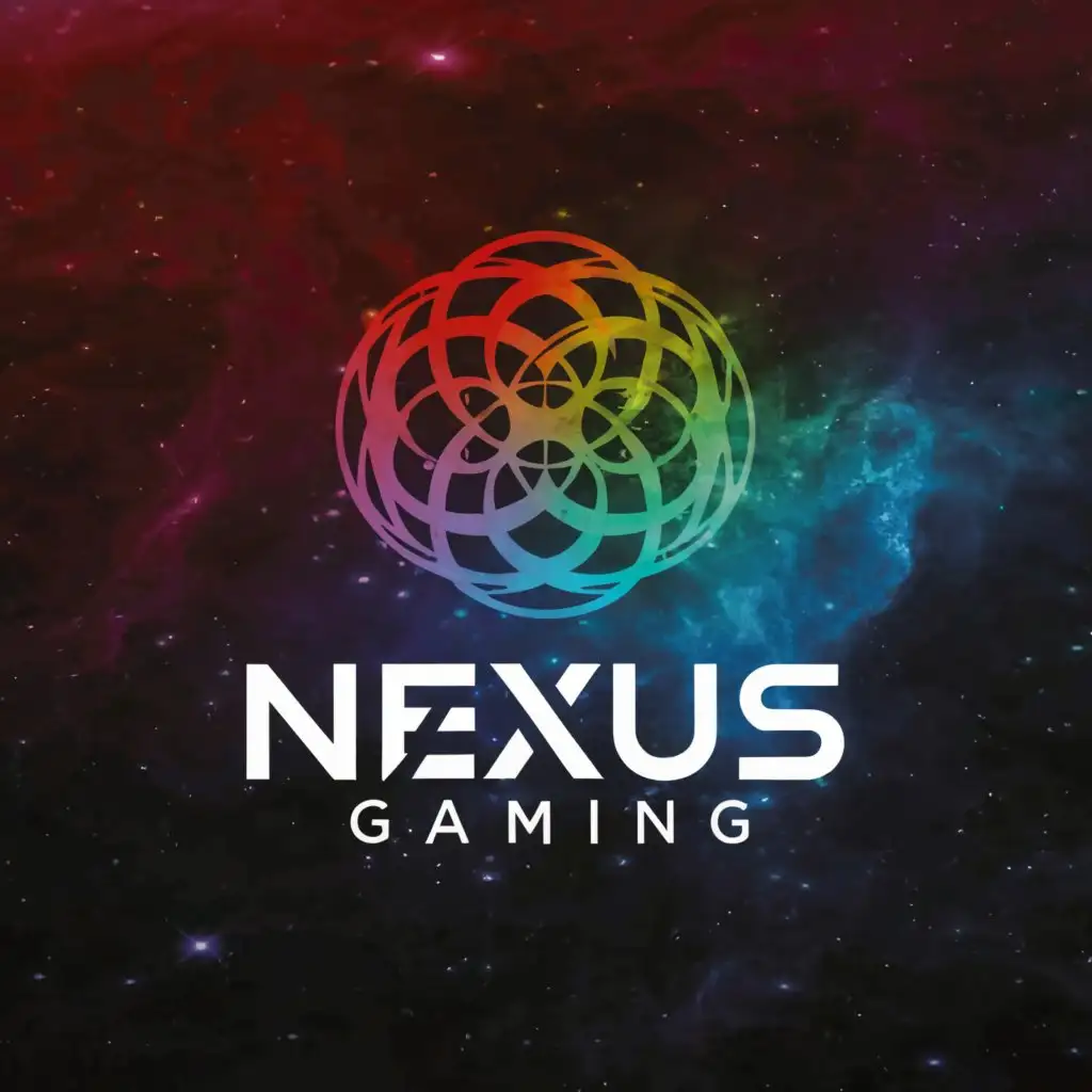 a logo design,with the text "nexus gaming", main symbol:galaxy,Moderate,clear background