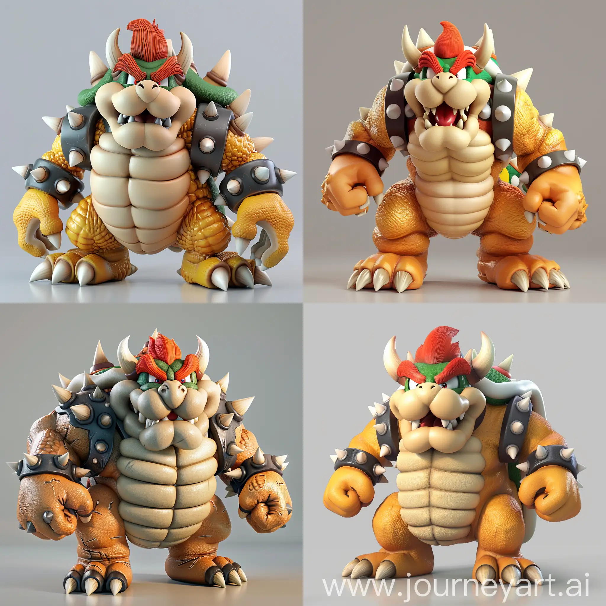 Bowser Pose Monster,In Super Mario Bros. Character Rendering 3D,