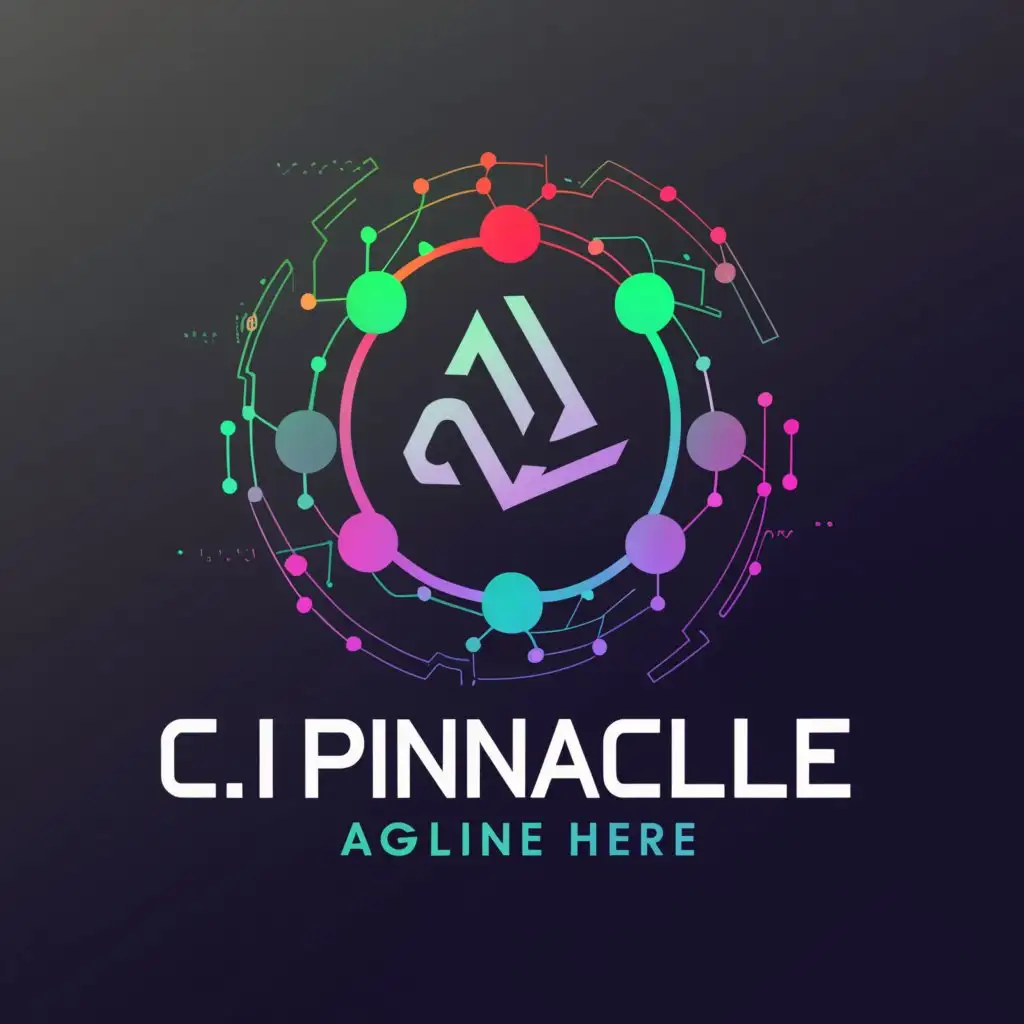 a logo design,with the text "C.I.Pinnacle", main symbol:Phones, chargers, tablets, phone accessories,Moderate,be used in Technology industry,clear background