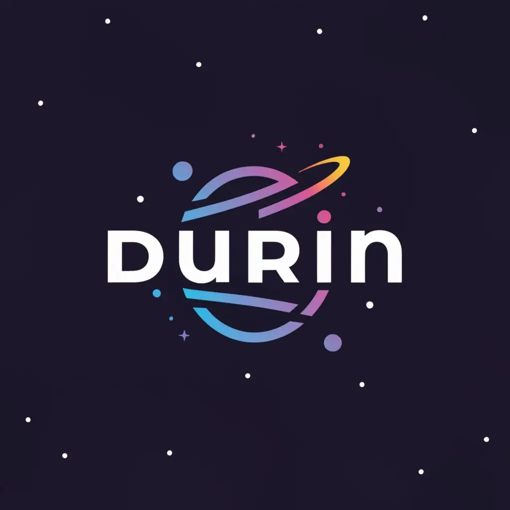 a logo design,with the text "Durin", main symbol:Space,Moderate,be used in Internet industry,clear background
