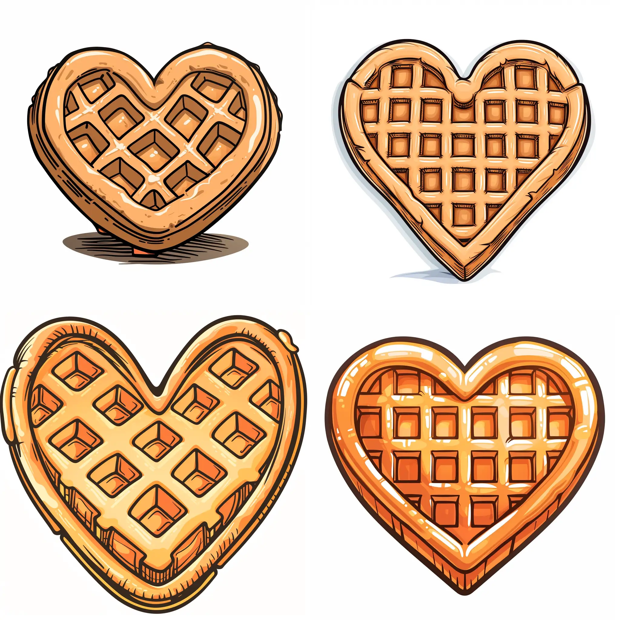 Heartshaped-Cartoon-Waffle-Delicious-and-Whimsical-Treat