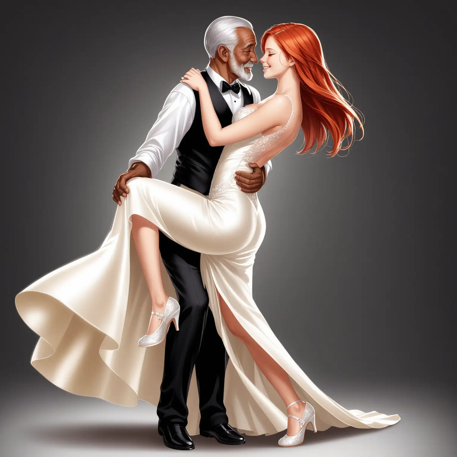 Passionate Dance of Love Ginny Weasley and Husband in Ivory Wedding Attire