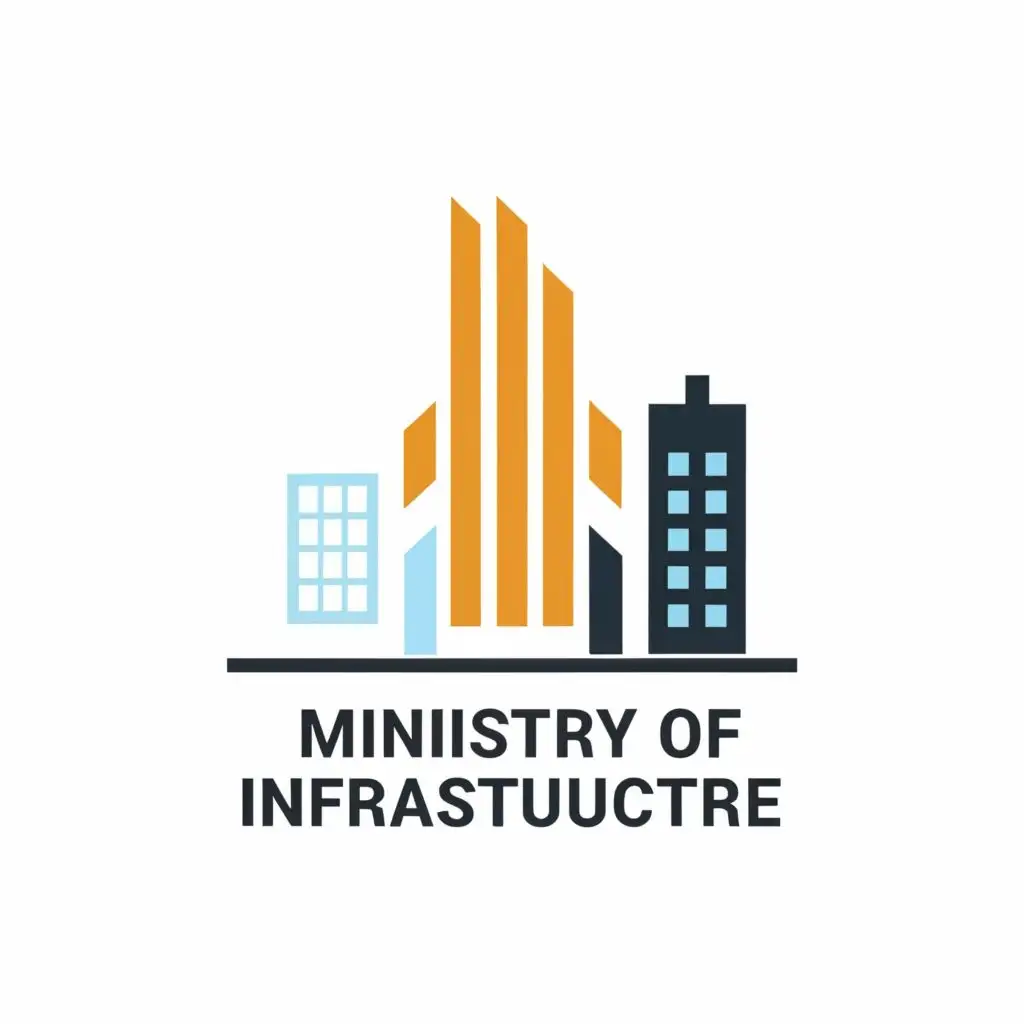 logo, buildings, with the text "Ministry of Infrastructure", typography, be used in Legal industry