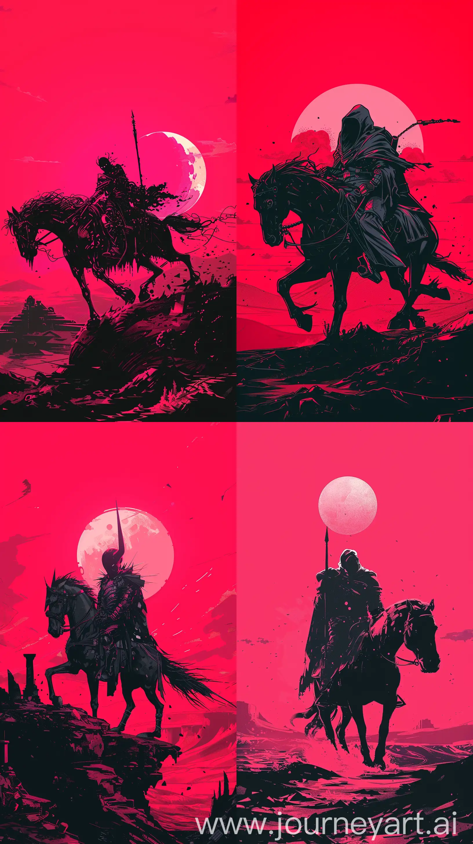 Apocalyptic-Horseman-Mignolainspired-Minimalistic-Rendering