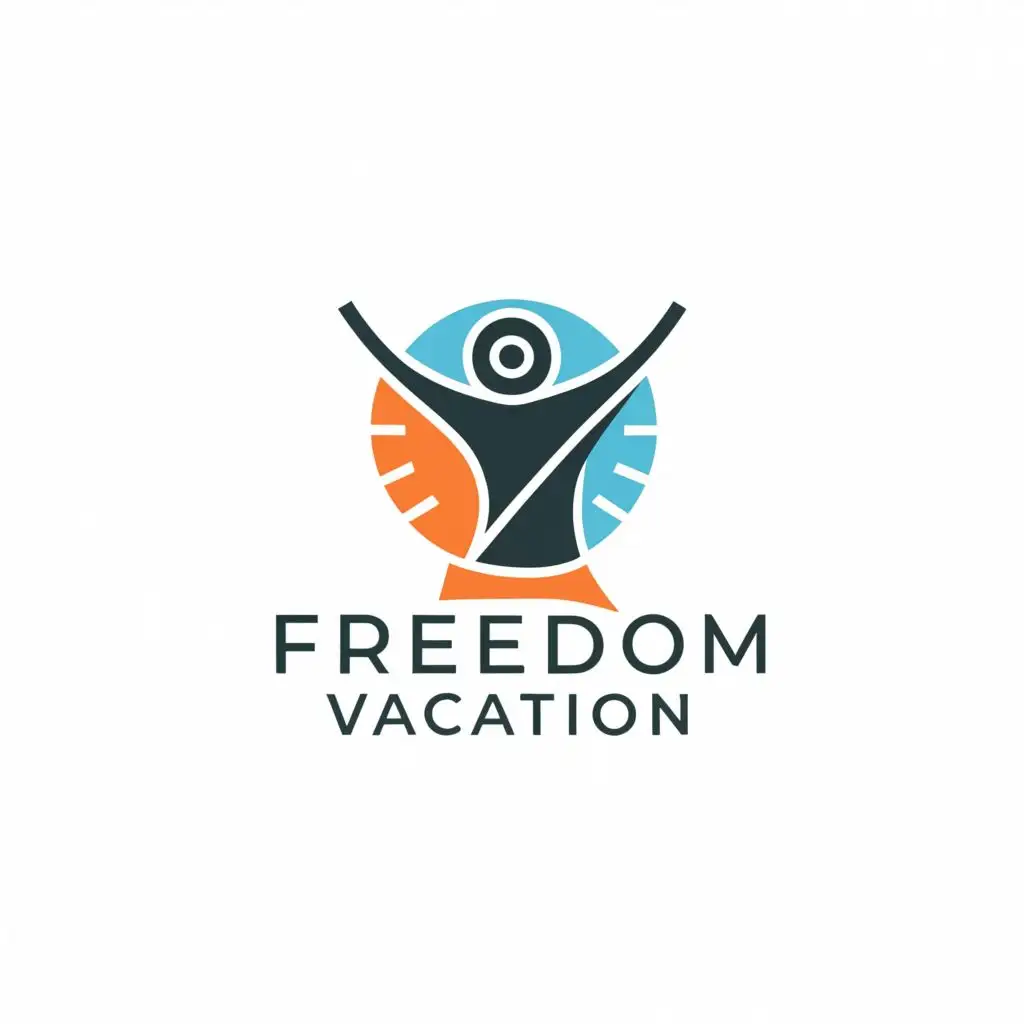 a logo design,with the text "freedom vacation", main symbol:freedom vacation,complex,clear background