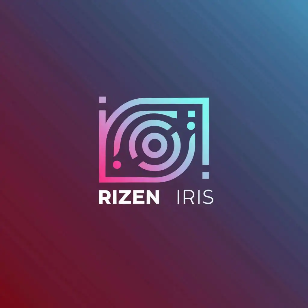 LOGO-Design-for-Rizen-Iris-Entertainment-Industry-Emblem-with-Camera-Iris-Symbol-and-Clear-Background