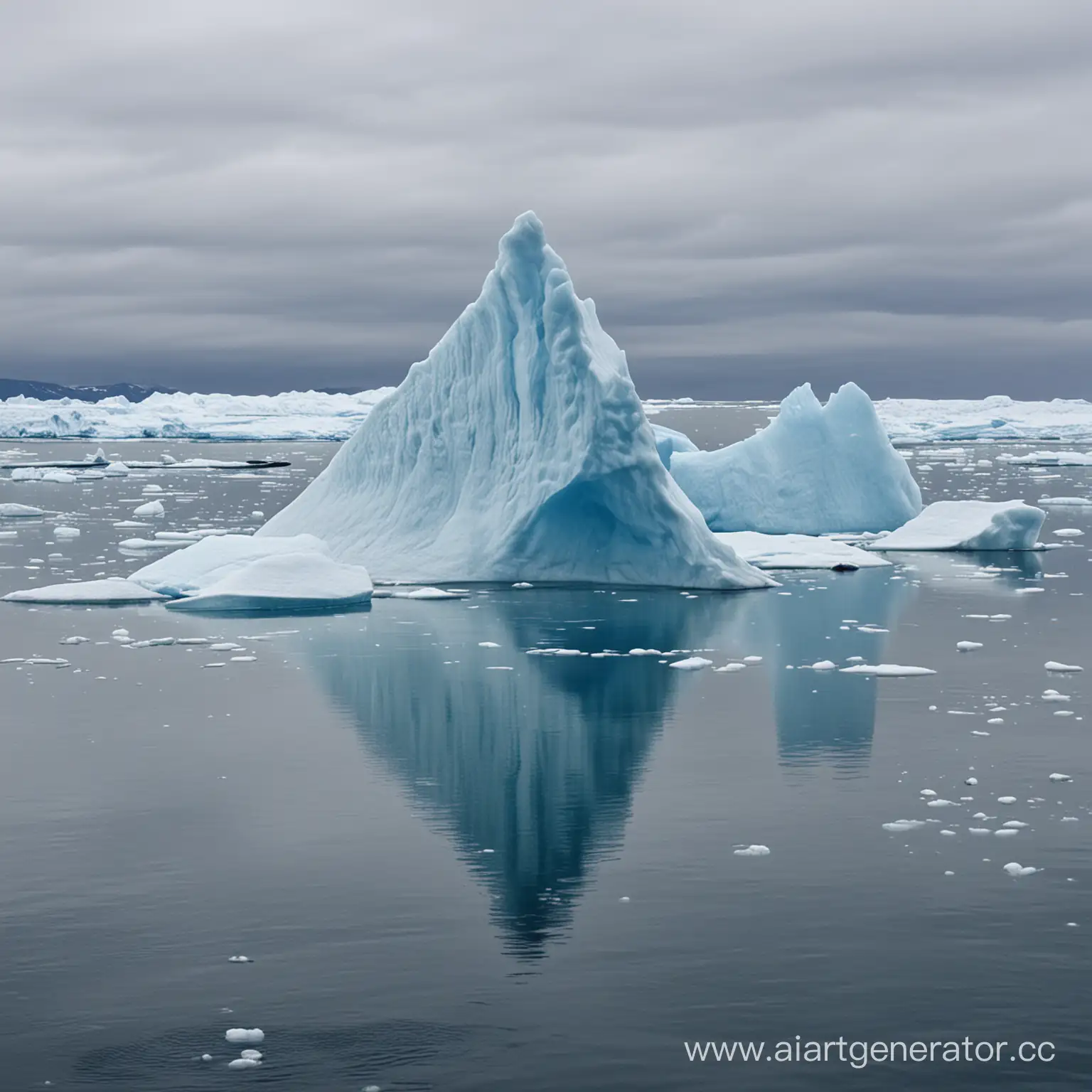 лед, айсберг, синий, вода, север