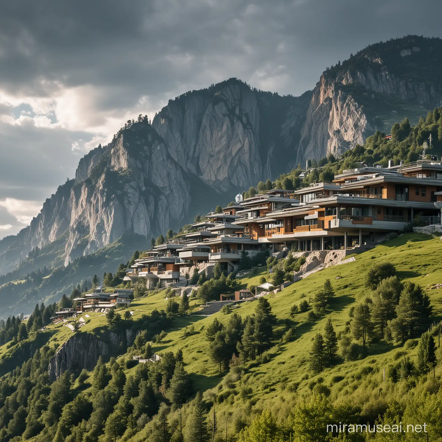 22nd century houses on mountain