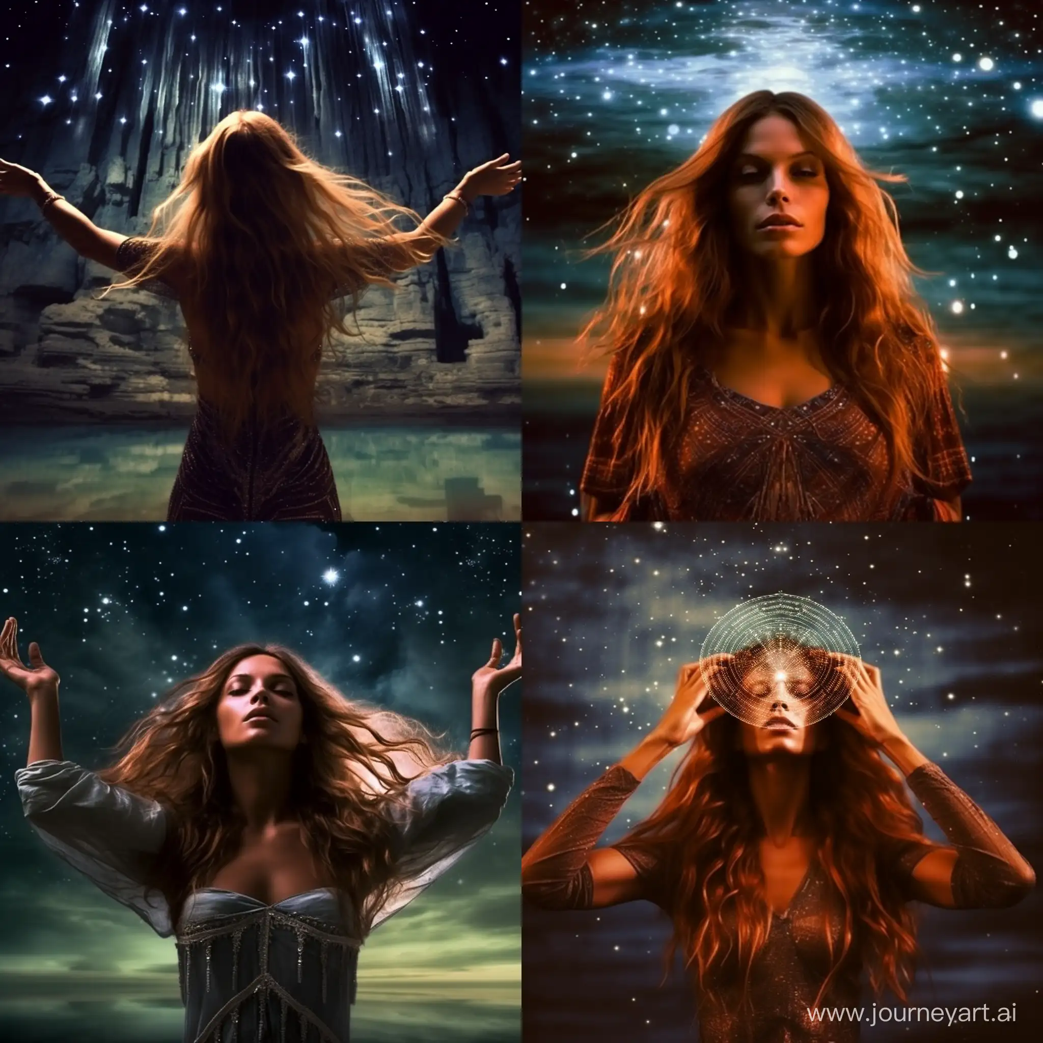 Enchanting-Celestial-Woman-with-Raised-Hands-and-Starlit-Hair