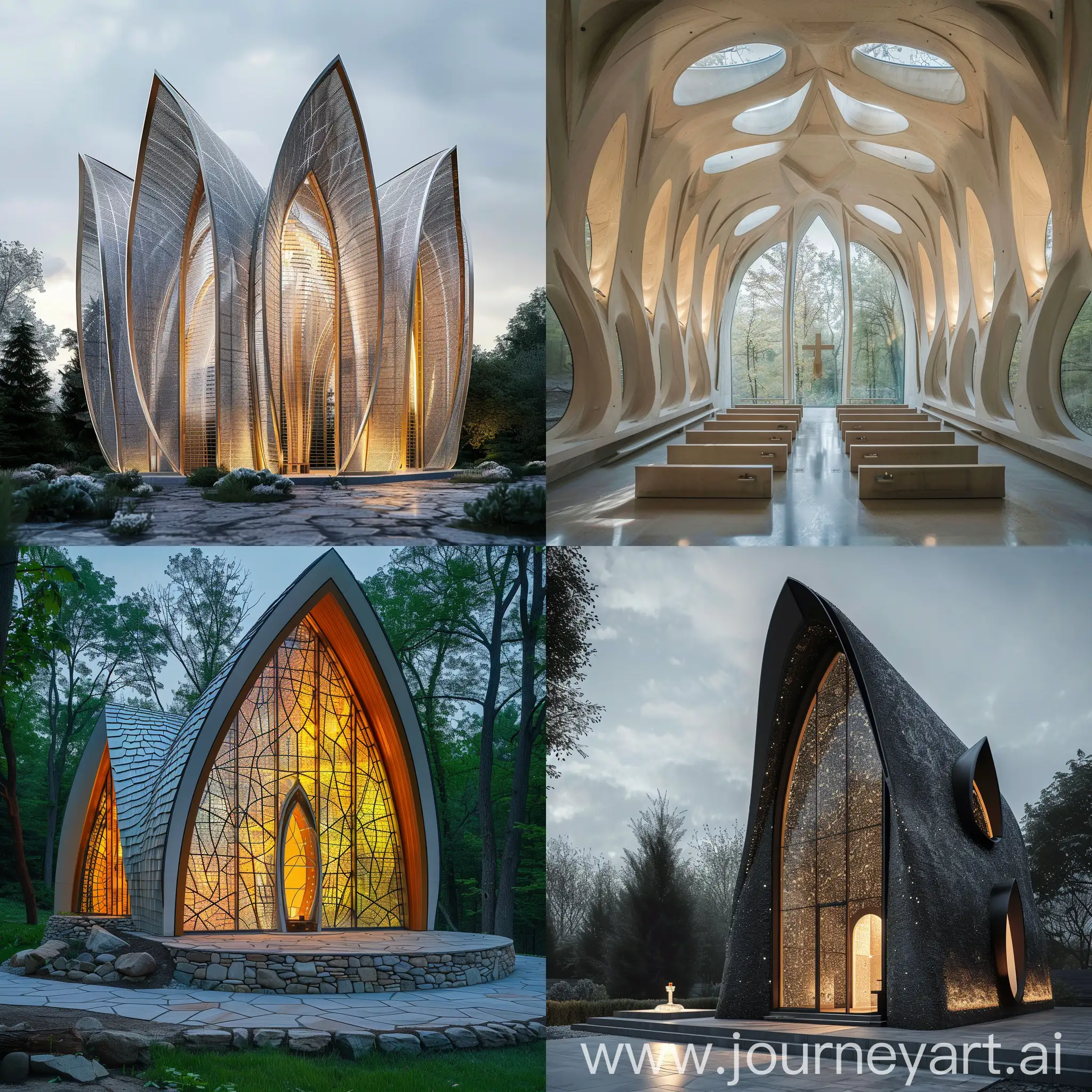 Futuristic-Bionic-Chapel-with-Symmetrical-Design