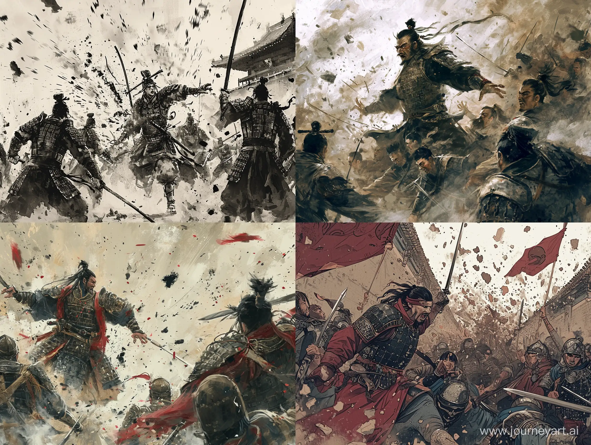 Generals-Army-Surrendering-in-Chinese-Ink-Painting-Anime-Style