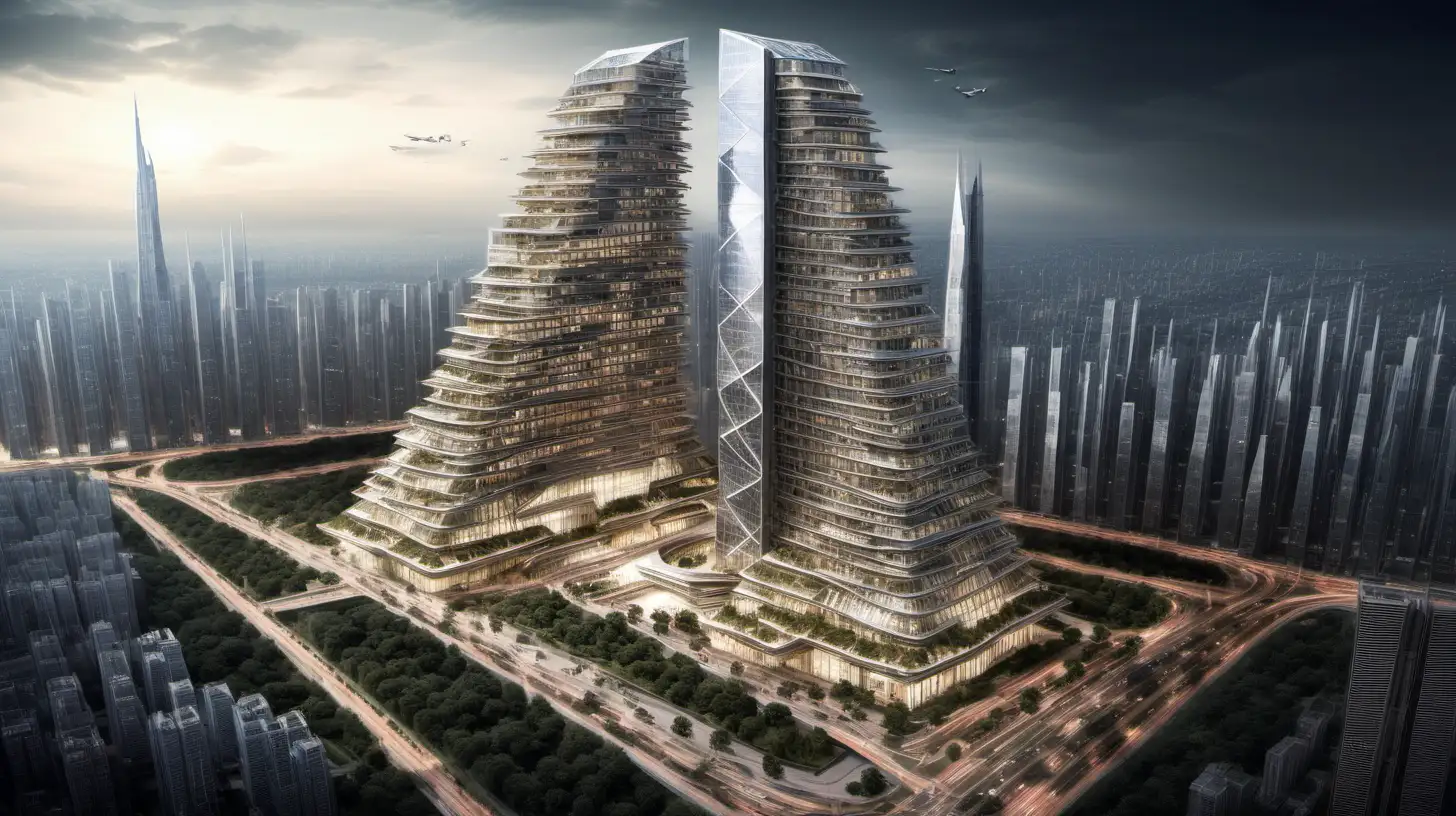 mega project, one big structure, wow effect, in a big city, huge