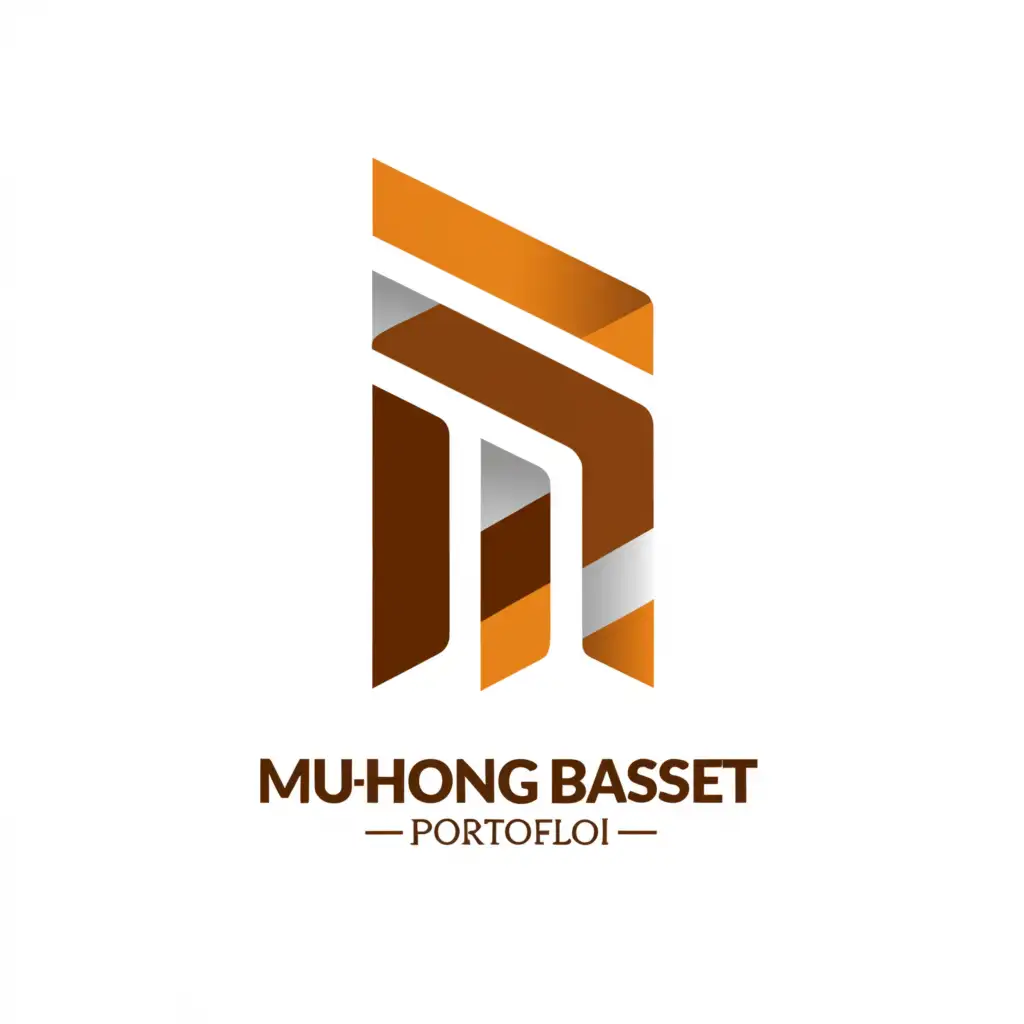 a logo design,with the text "Mu-Hong Basset
Portfolio
", main symbol:PC,Moderate,be used in Internet industry,clear background