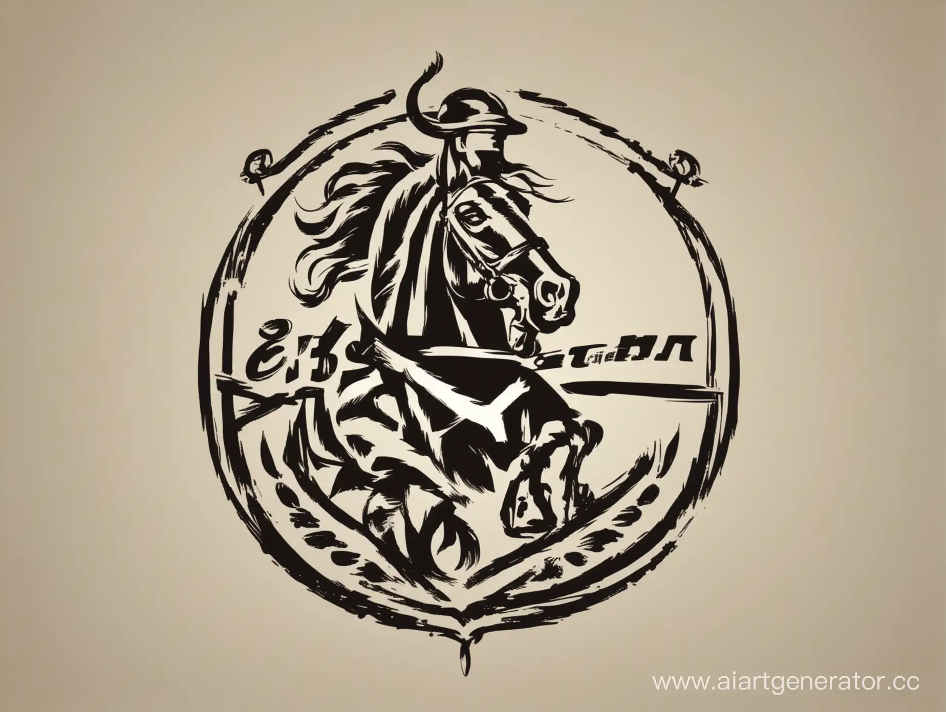 Equestrian-Biathlon-Sport-Logo-Design