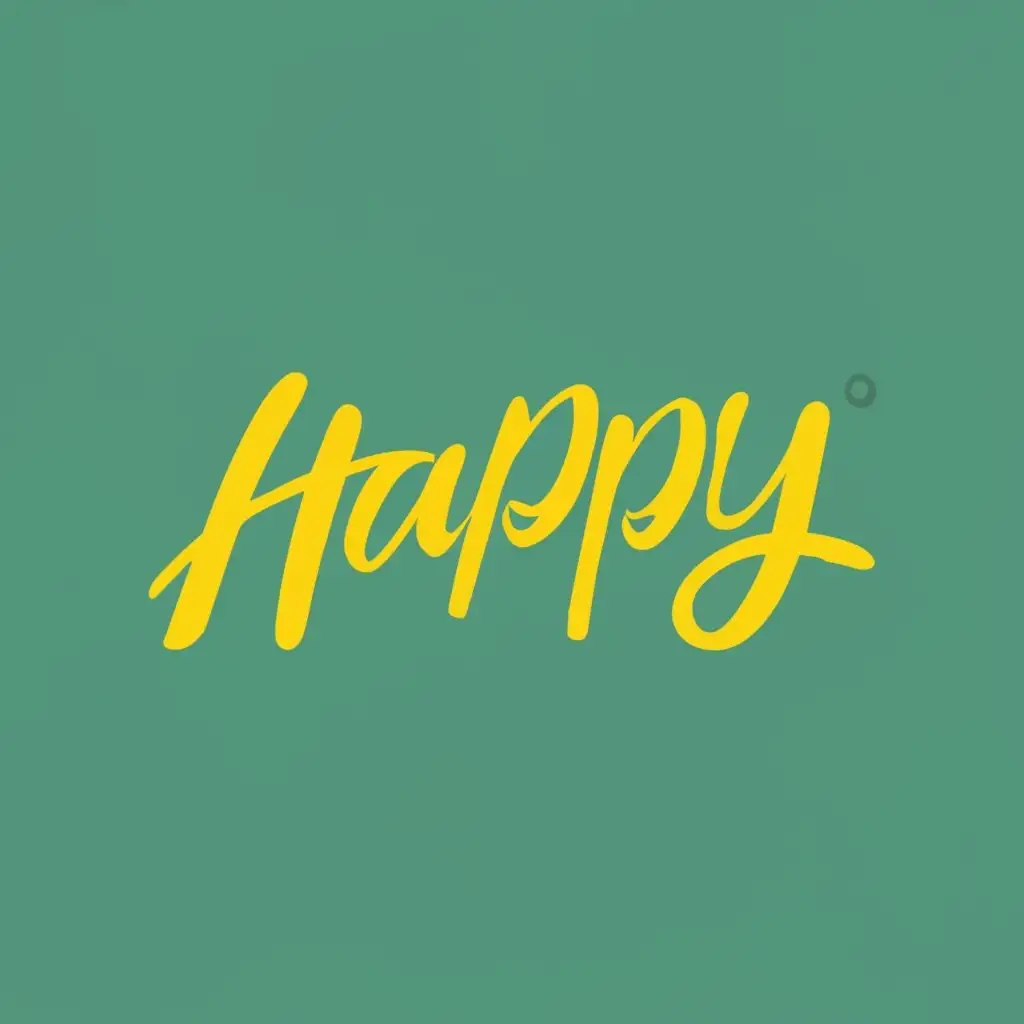 logo, Happy, with the text "Happy", typography