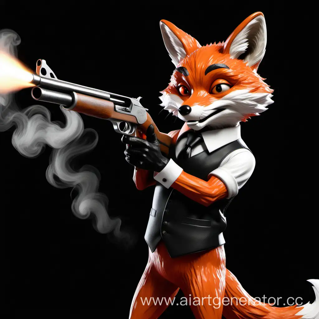 Furry-Fox-with-Shotgun-Mysterious-Action-in-the-Shadows