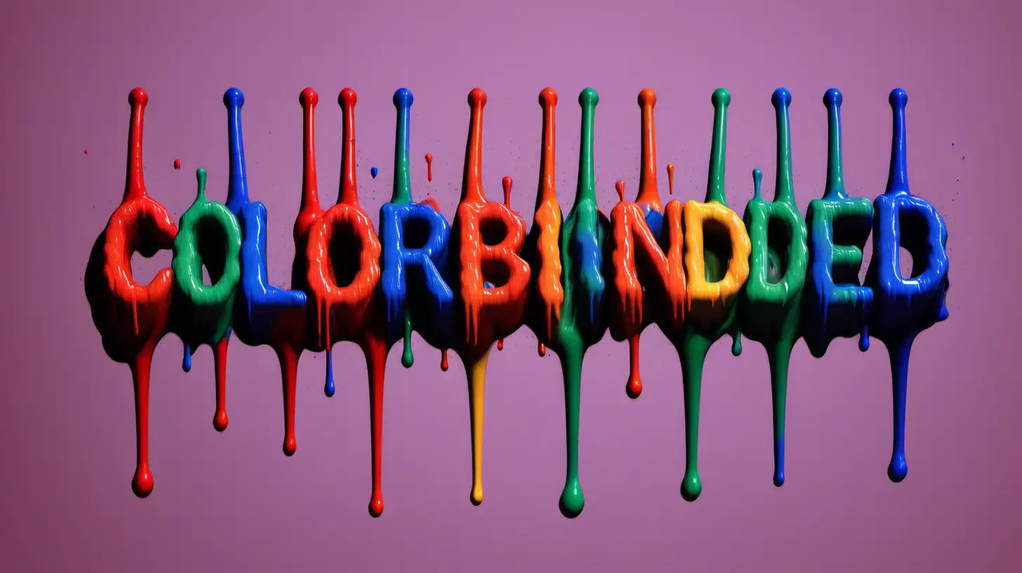 Vibrant ColorBound Typography Artwork with Dripping Colors