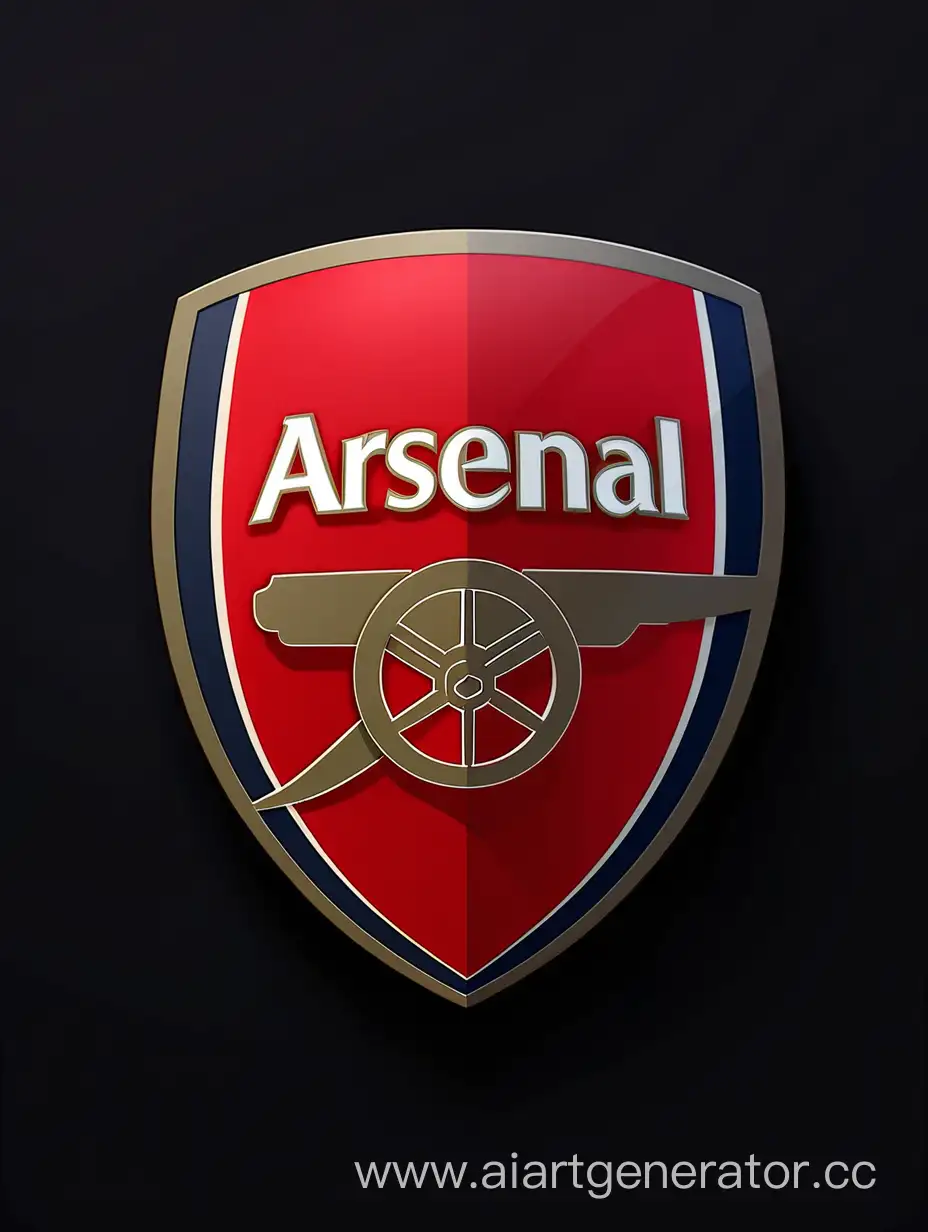 Sleek-Arsenal-Logo-in-Dark-Mode-Stylish-Football-Club-Emblem-Design
