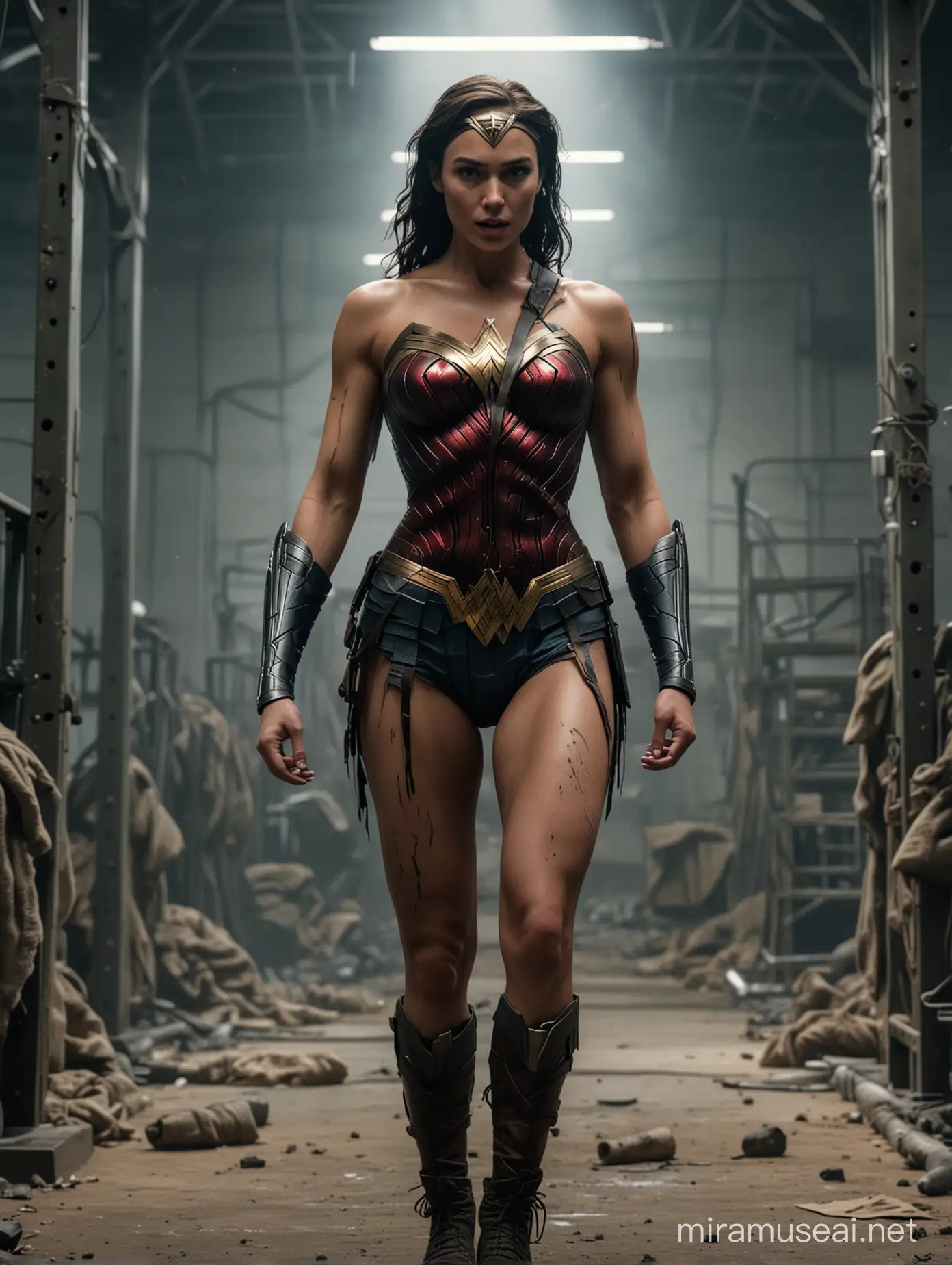 Gal Gadot as Wonder Woman Stands Tall in Military Barrack