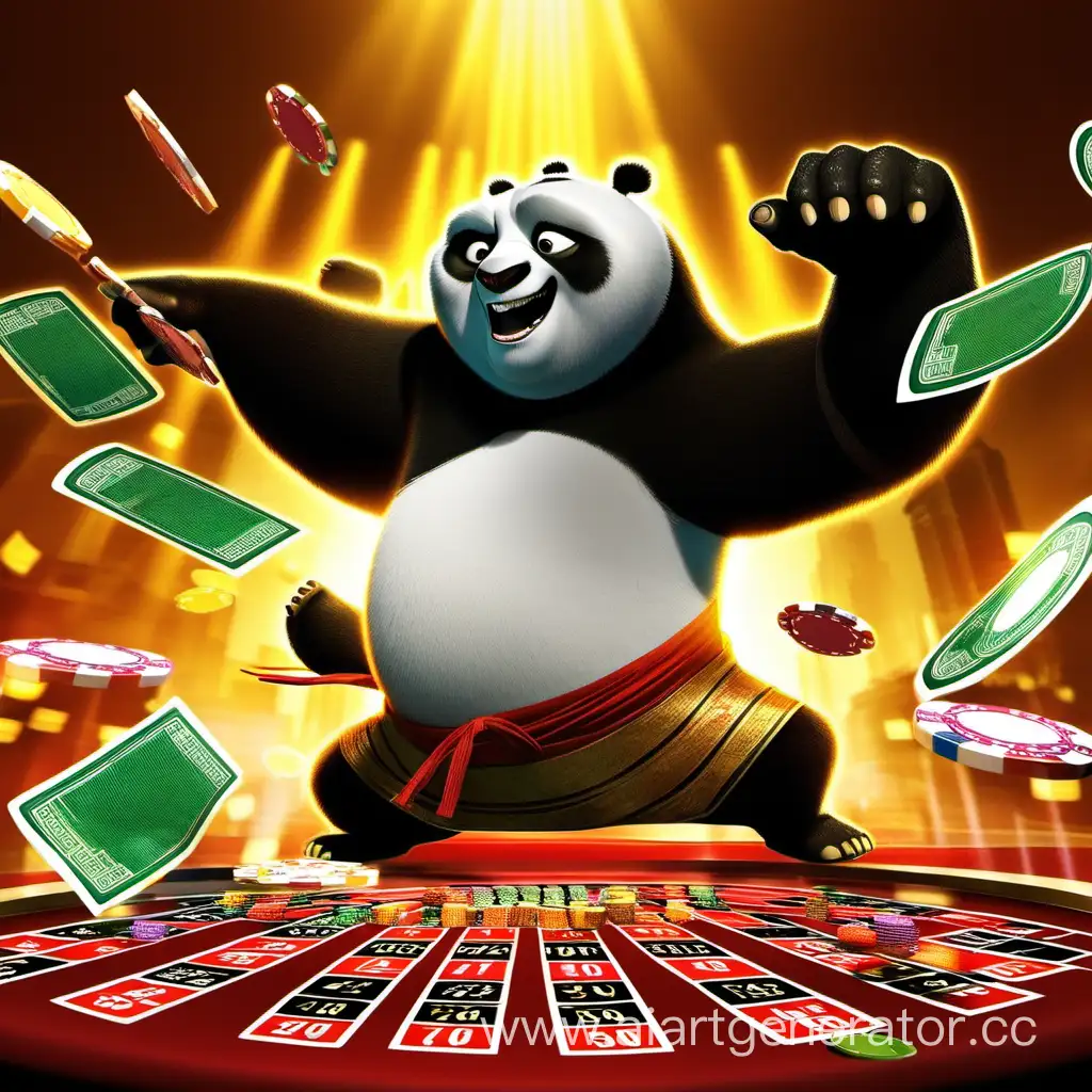 Kung Fu Panda plays in the casino casino