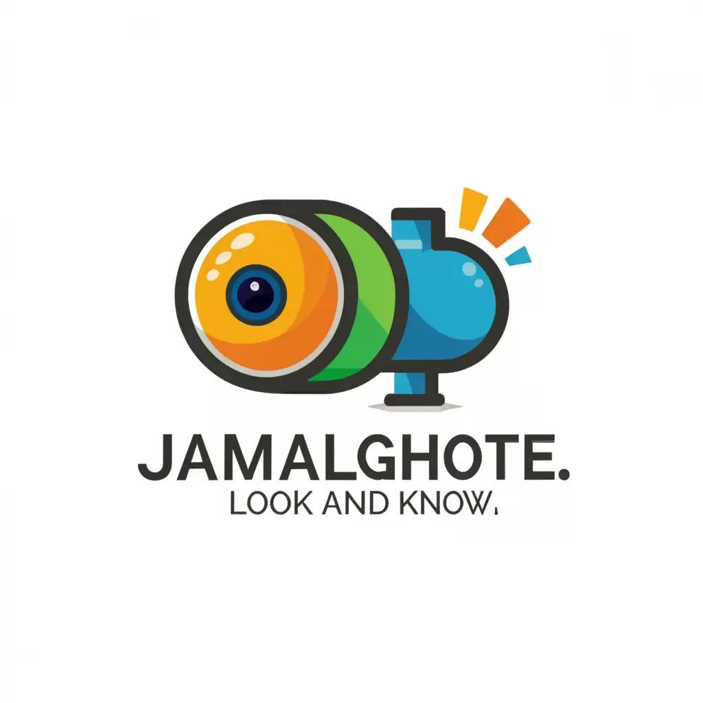 a logo design,with the text "Jamalghote

Look and know...", main symbol:Funny Videos,complex,be used in Entertainment industry,clear background
