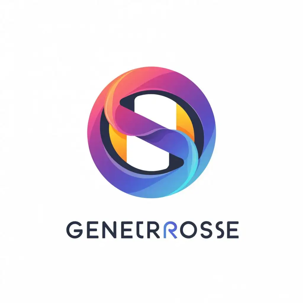 a logo design,with the text "Generrose", main symbol:Software, AI,Moderate,be used in Technology industry,clear background