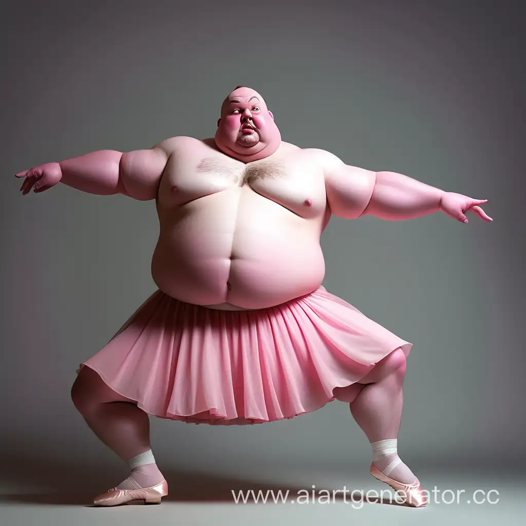 Rotund-Skuf-Man-Gracefully-Performing-Ballet-in-a-Pink-Skirt