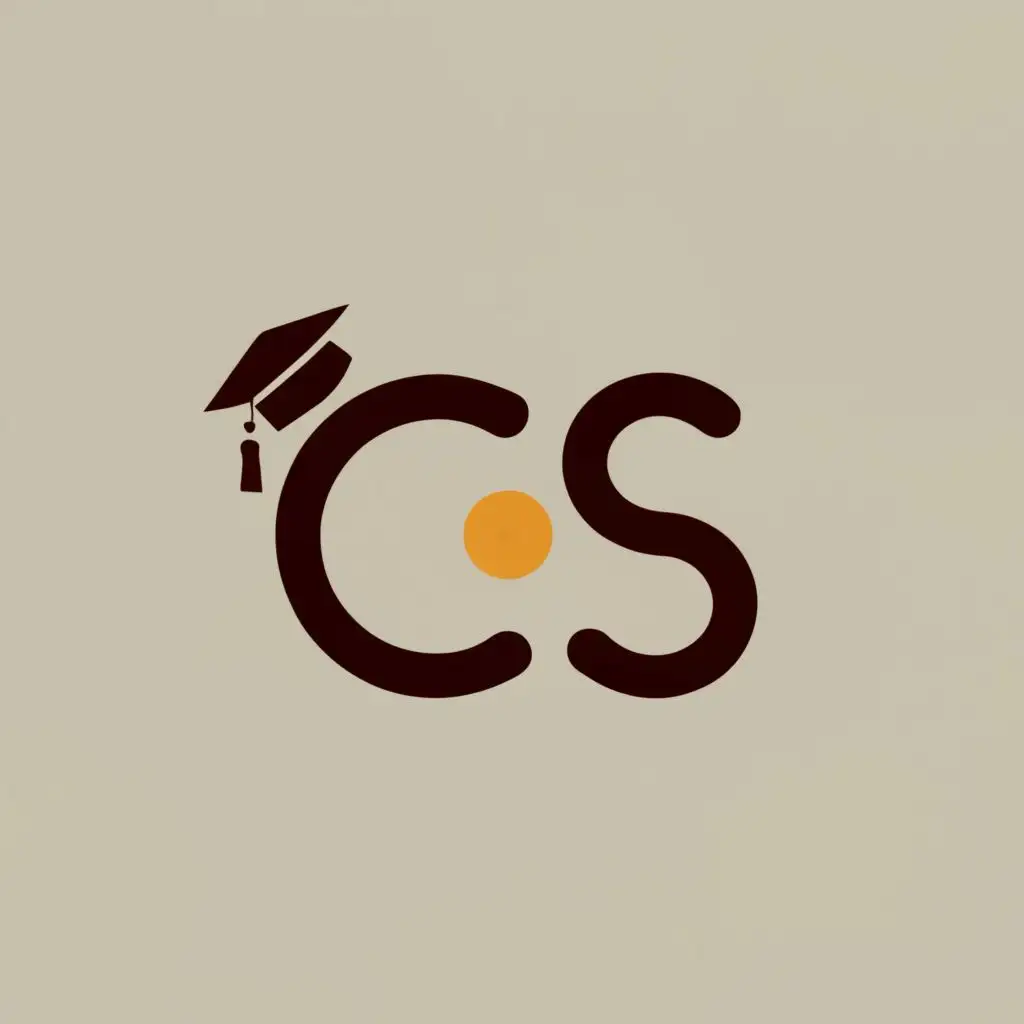 logo, Binary numbers, technology ,computer science,graduation , graduation cap, graduation party, with the text "CS", typography, be used in Technology industry