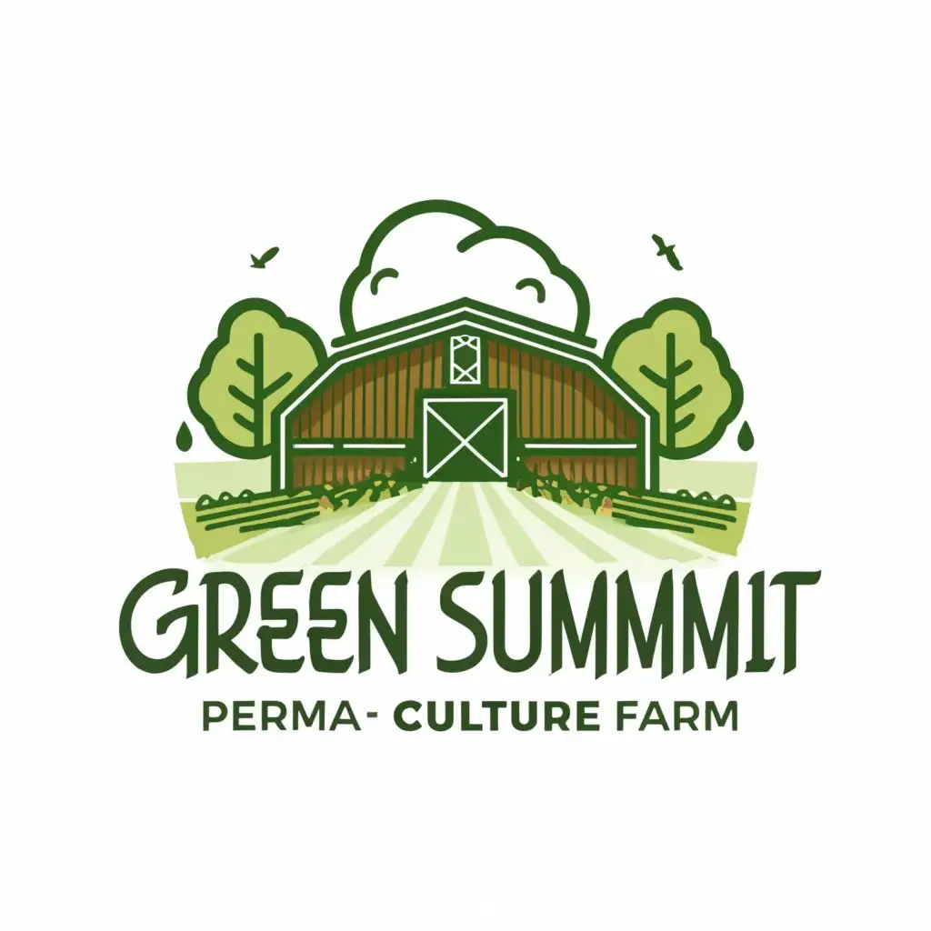 LOGO-Design-For-Green-Summit-Permaculture-Farm-Rustic-Barn-Emblem-on-a-Clear-Background