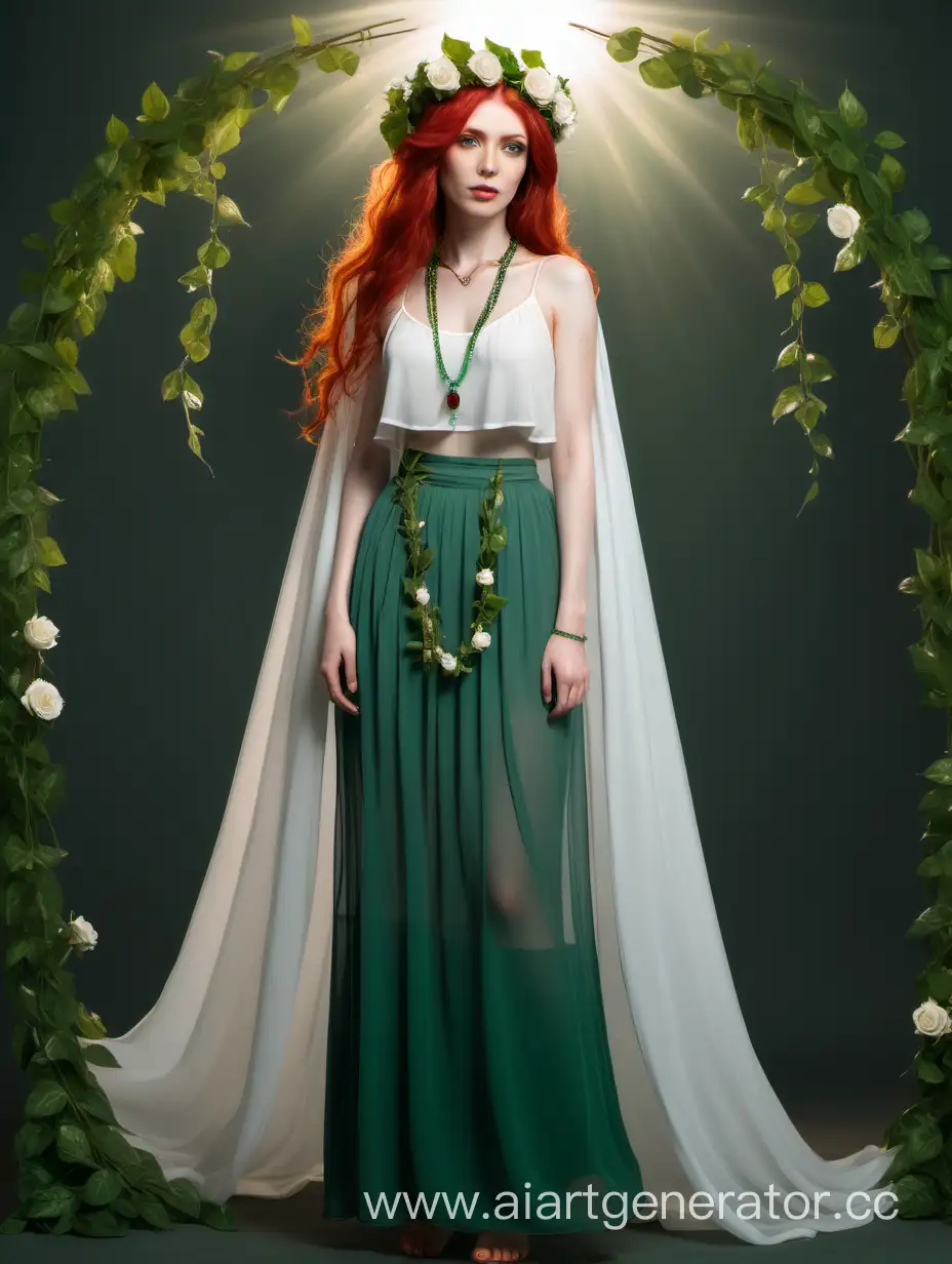 RedHaired-Girl-in-Ethereal-Attire-with-Floral-Accessories