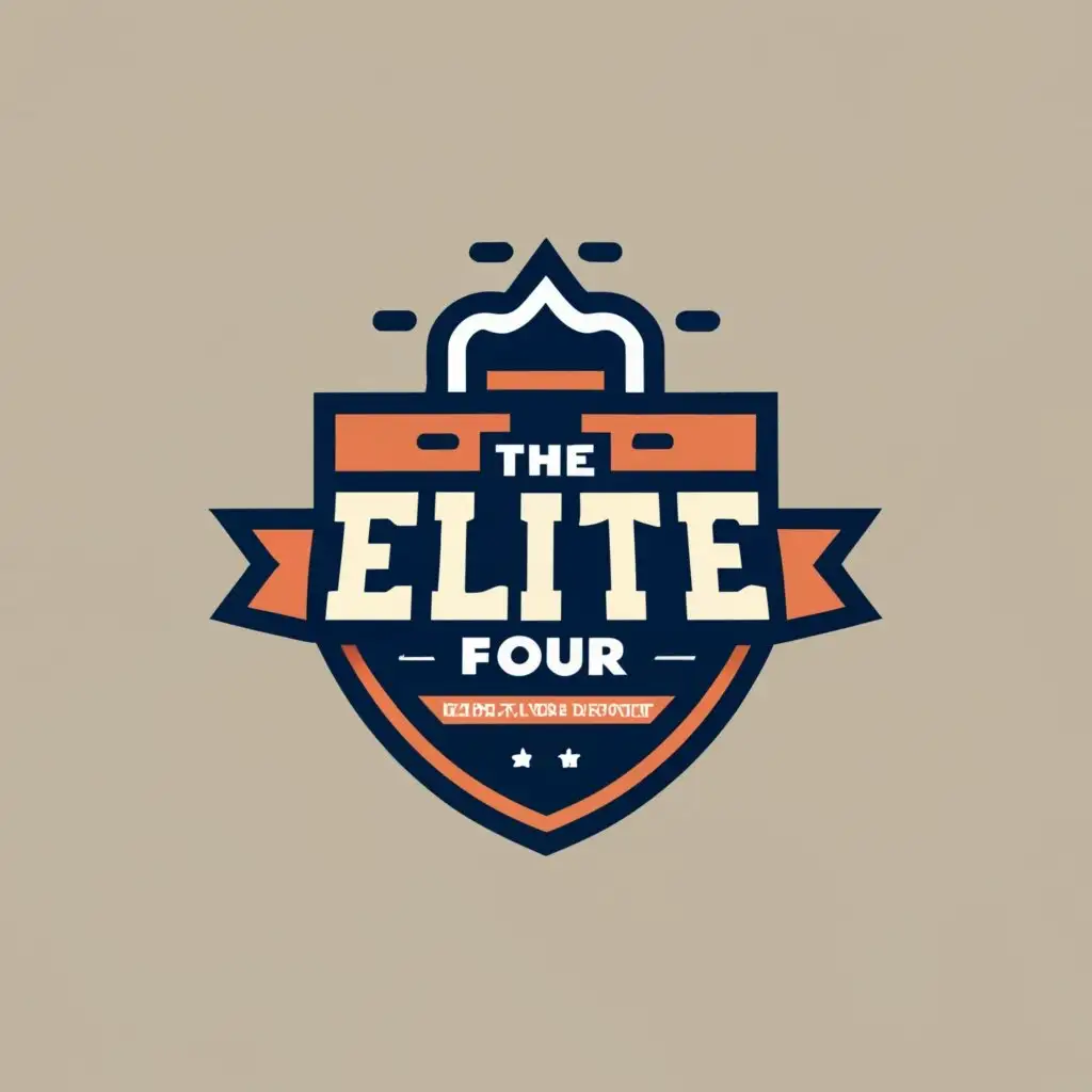 logo, CHAMPIONSHIP, with the text "THE ELITE FOUR", typography