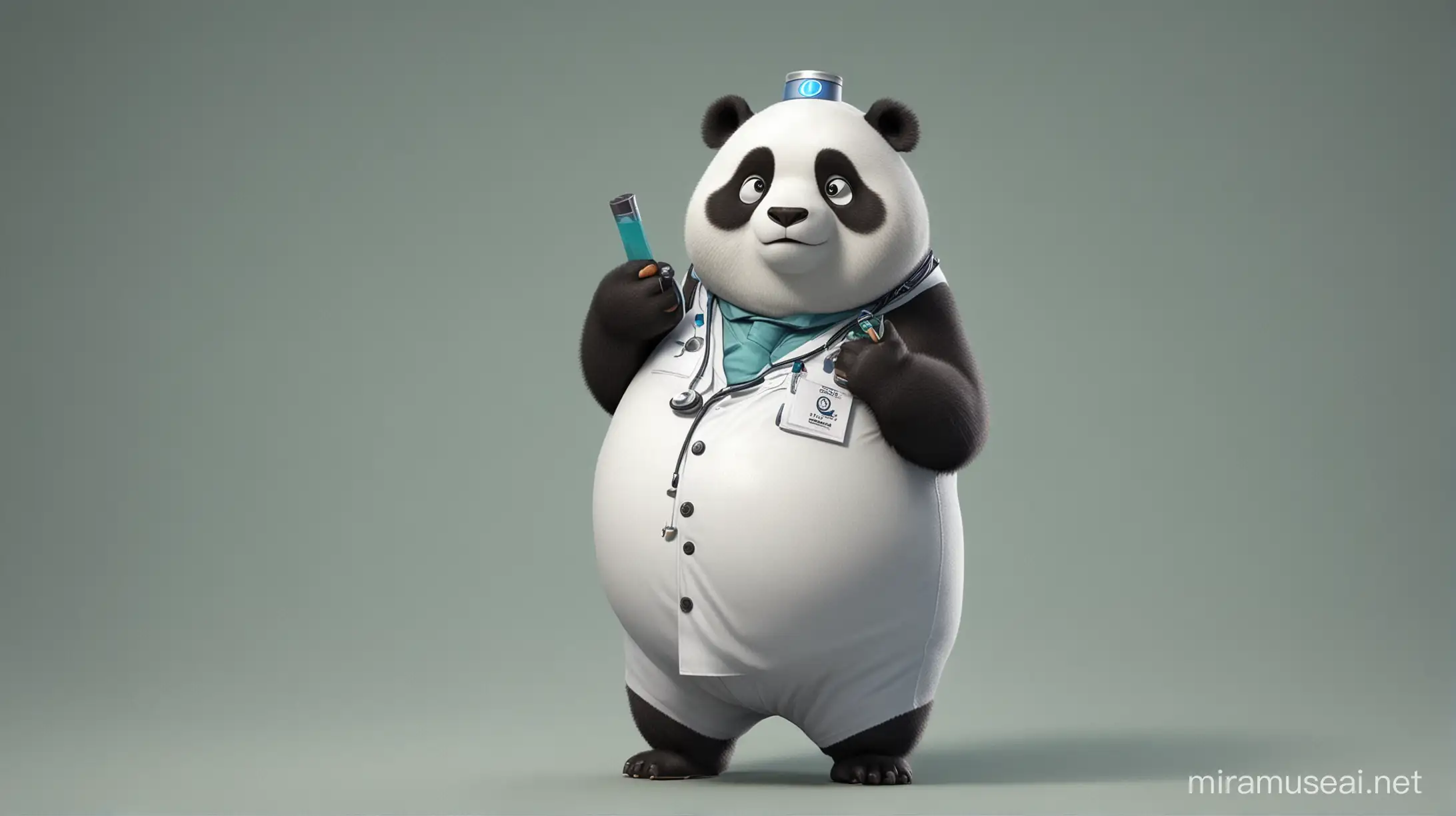 Chubby Panda Visits Caring Doctor for a CheckUp