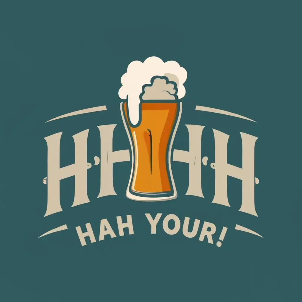 logo, beer, with the text "Hah", typography, be used in Home Family industry
