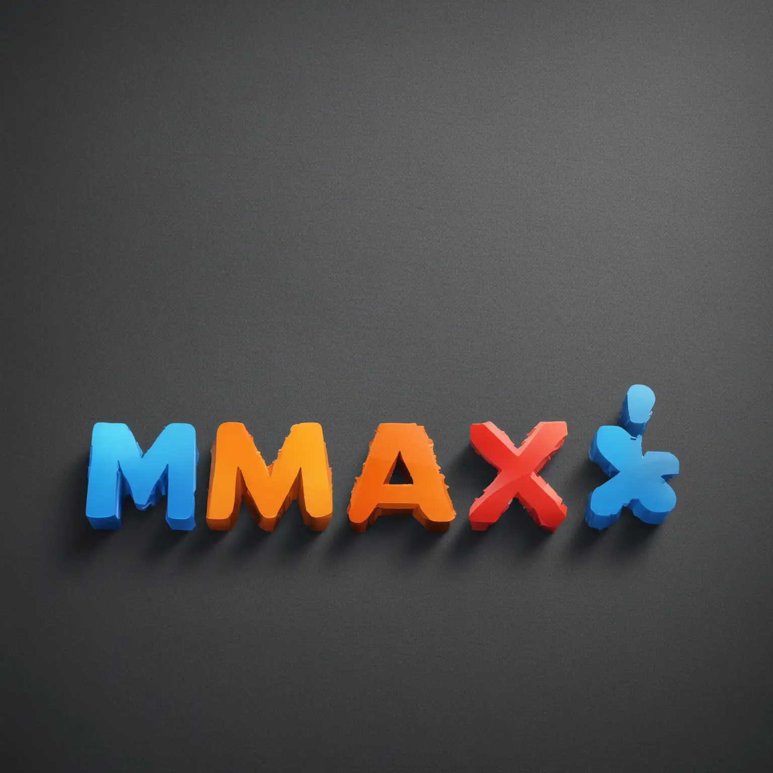 MAKX Social Media Logo in Vibrant Red Orange and Blue A TechInspired Happy and Cool Design