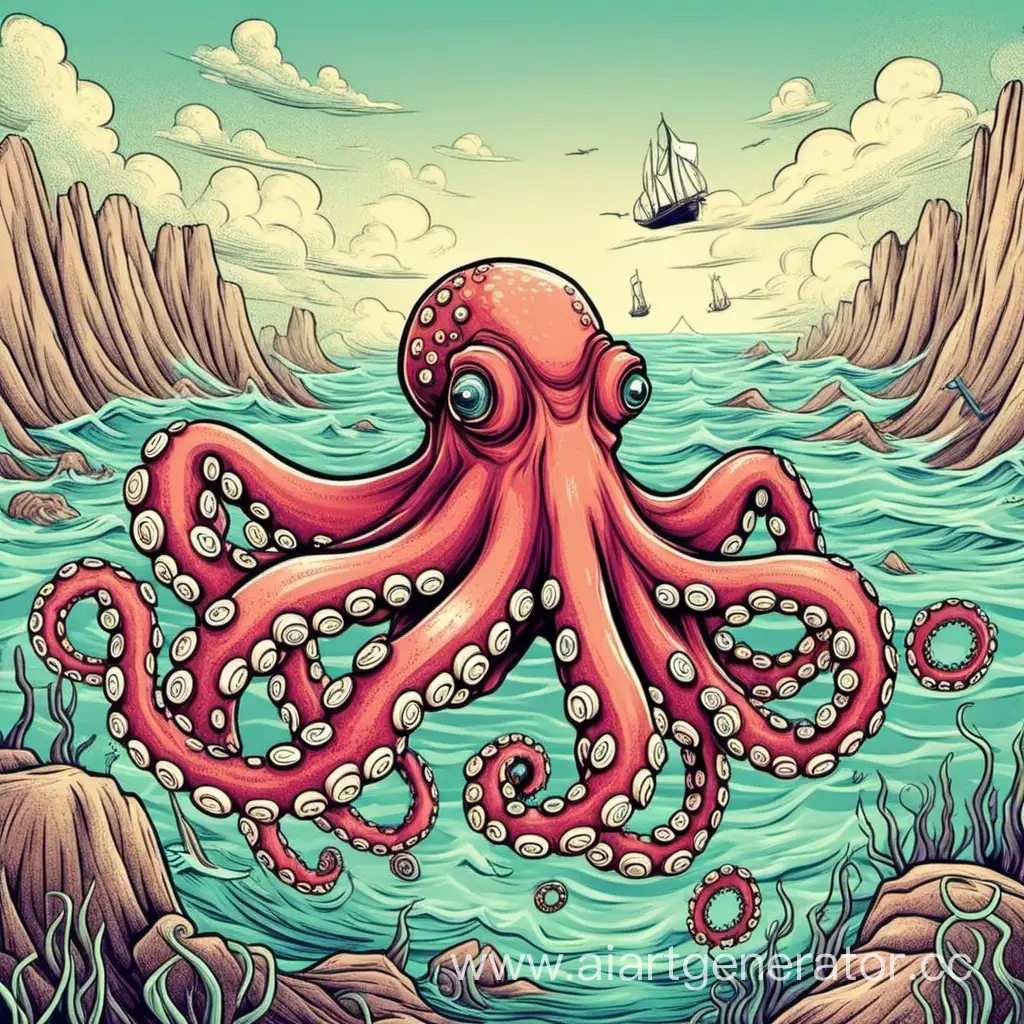 Adventurous-Octopus-Exploring-Various-Destinations