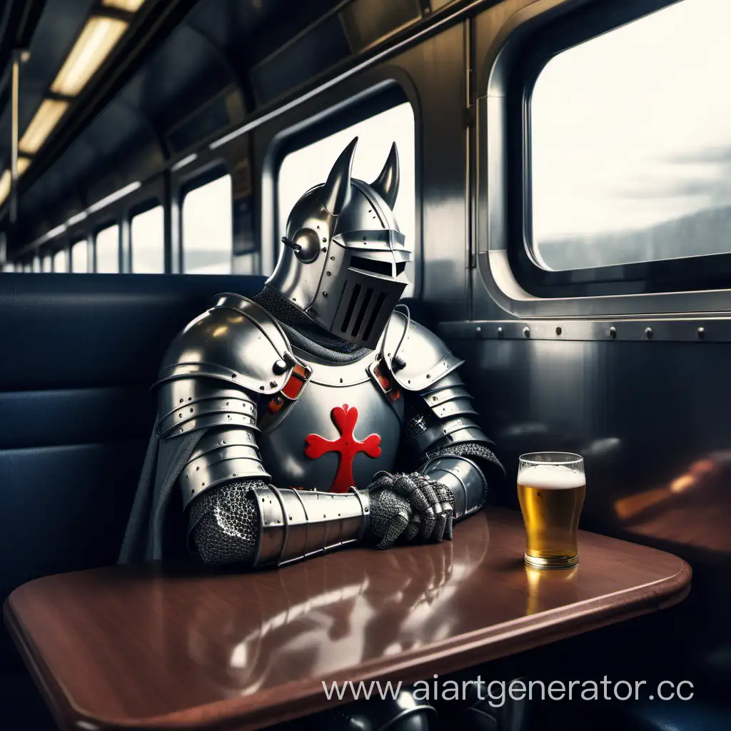 Sad-Knight-Drinking-Beer-on-Train-Lamenting-Lost-Love