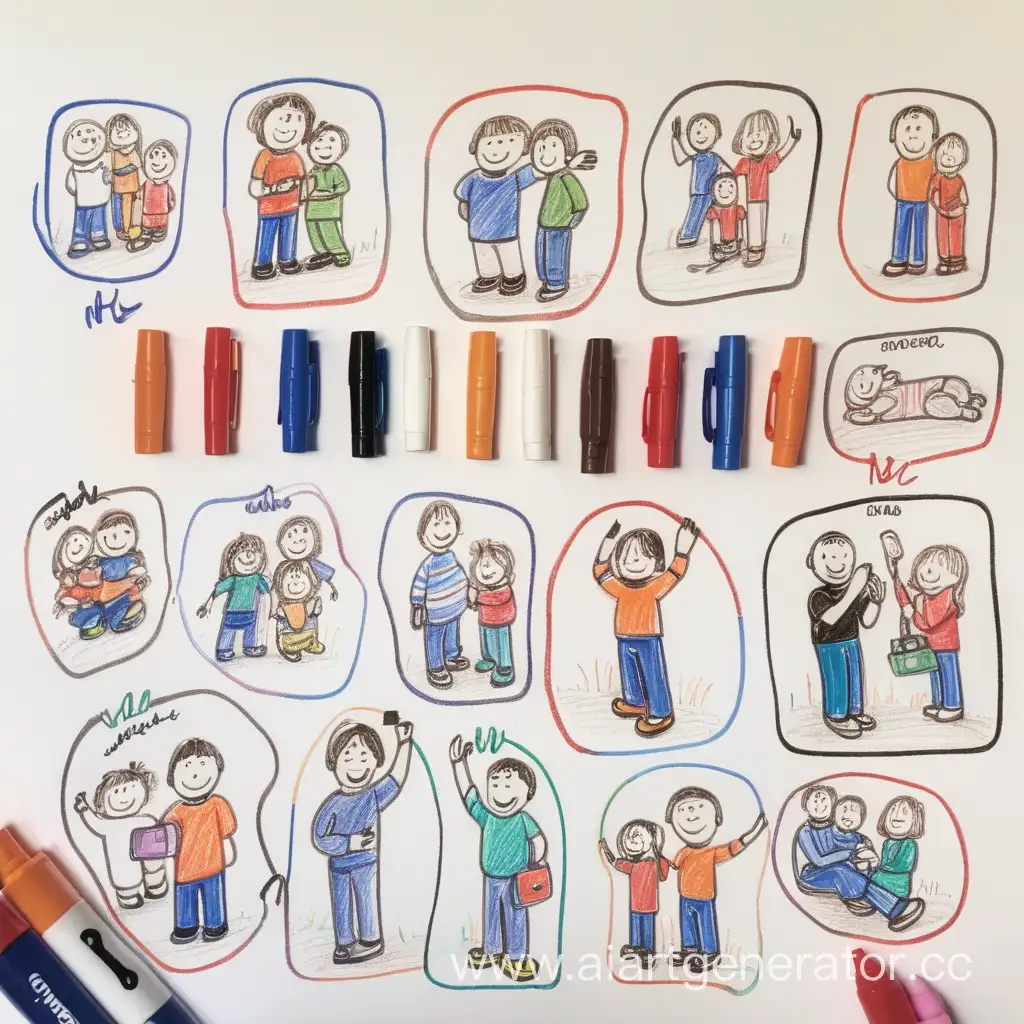 Parents-Creating-Art-with-Marker-Drawings