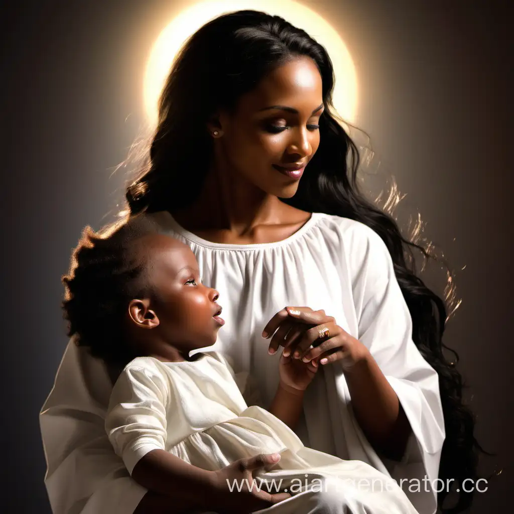 Divine-Blessing-A-Woman-Embracing-Motherhood
