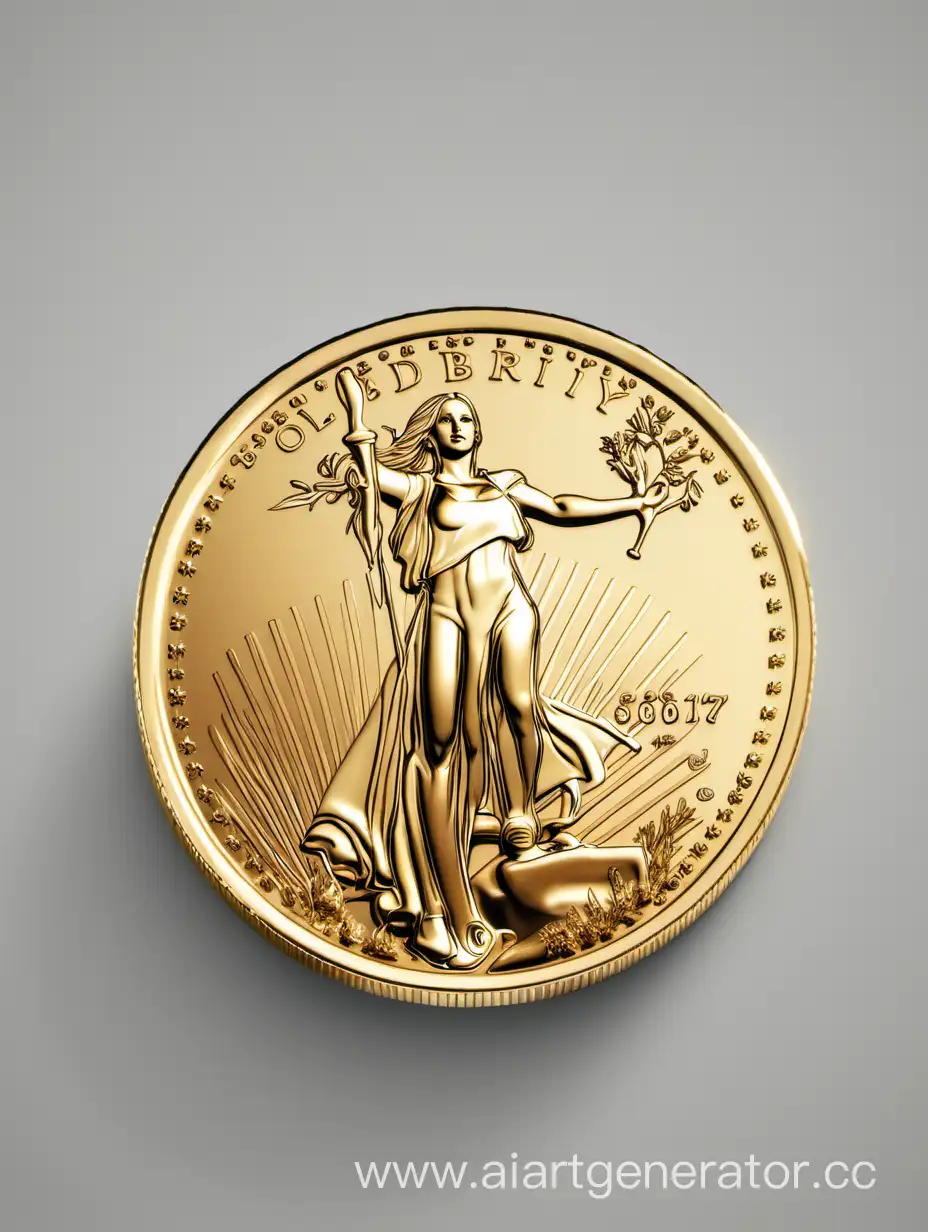 Gleaming-Gold-Coin-Symbol-of-Prosperity-and-Wealth
