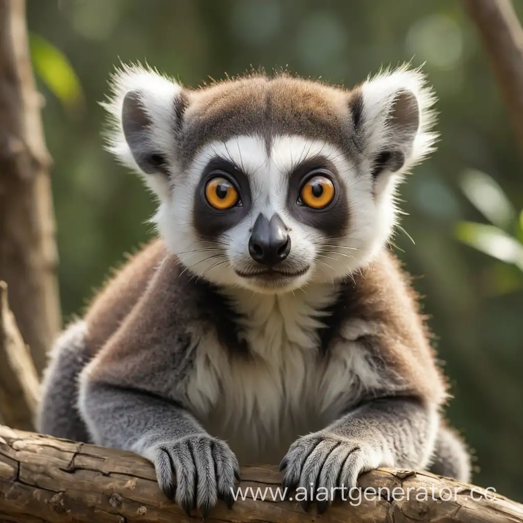 Playful-Cartoonish-Formidable-Lemur