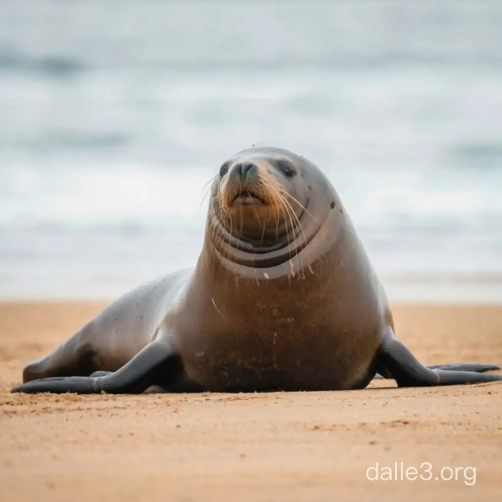 Australasian Sea Lion Swimming Underwater in Natural Habitat | Dalle3 AI