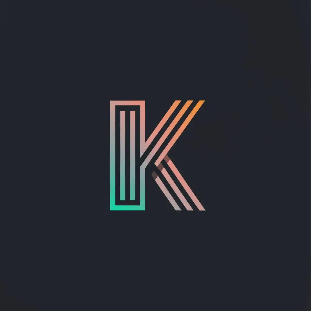 a logo design,with the text "K", main symbol:K,Minimalistic,be used in Technology industry,clear background