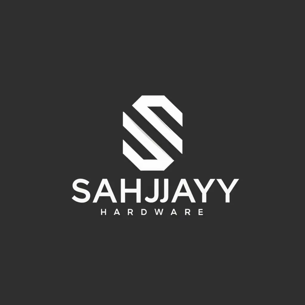 a logo design,with the text "Sahjay Hardware", main symbol:Sh,Moderate,clear background