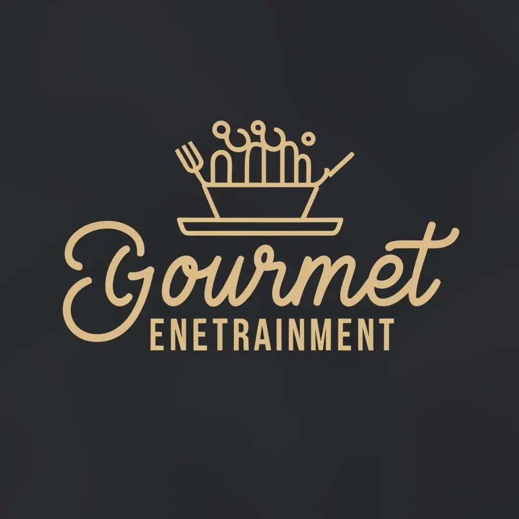 logo, Gourmet, with the text "Gourmet Entertainment", typography, be used in Entertainment industry