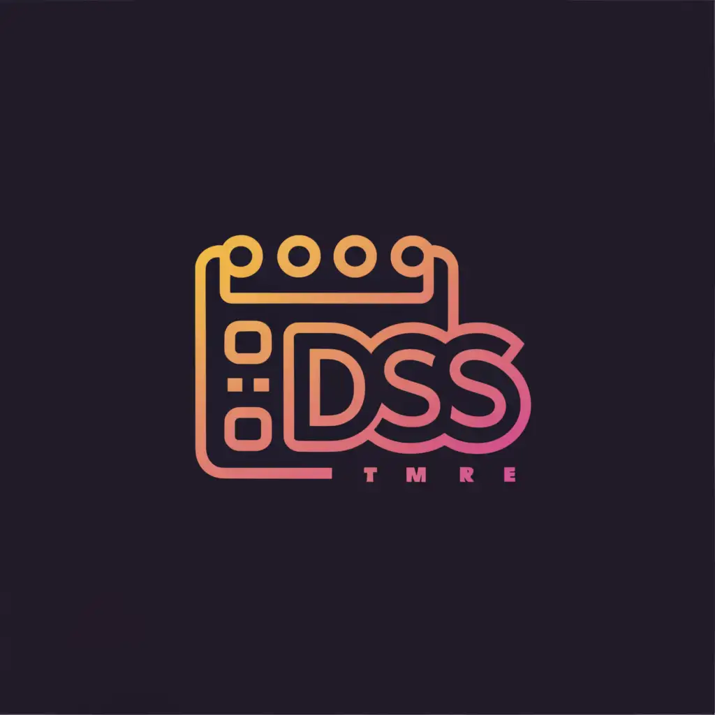 a logo design,with the text "DSS", main symbol:a 3D calendar with a date marked on it,Moderate,be used in Entertainment industry,clear background
