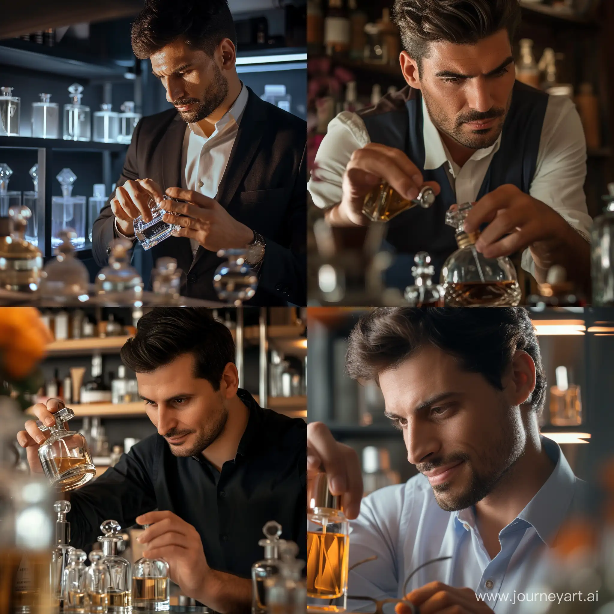 Handsome-Perfumer-Man-Creating-Intelligently-Crafted-Fragrances