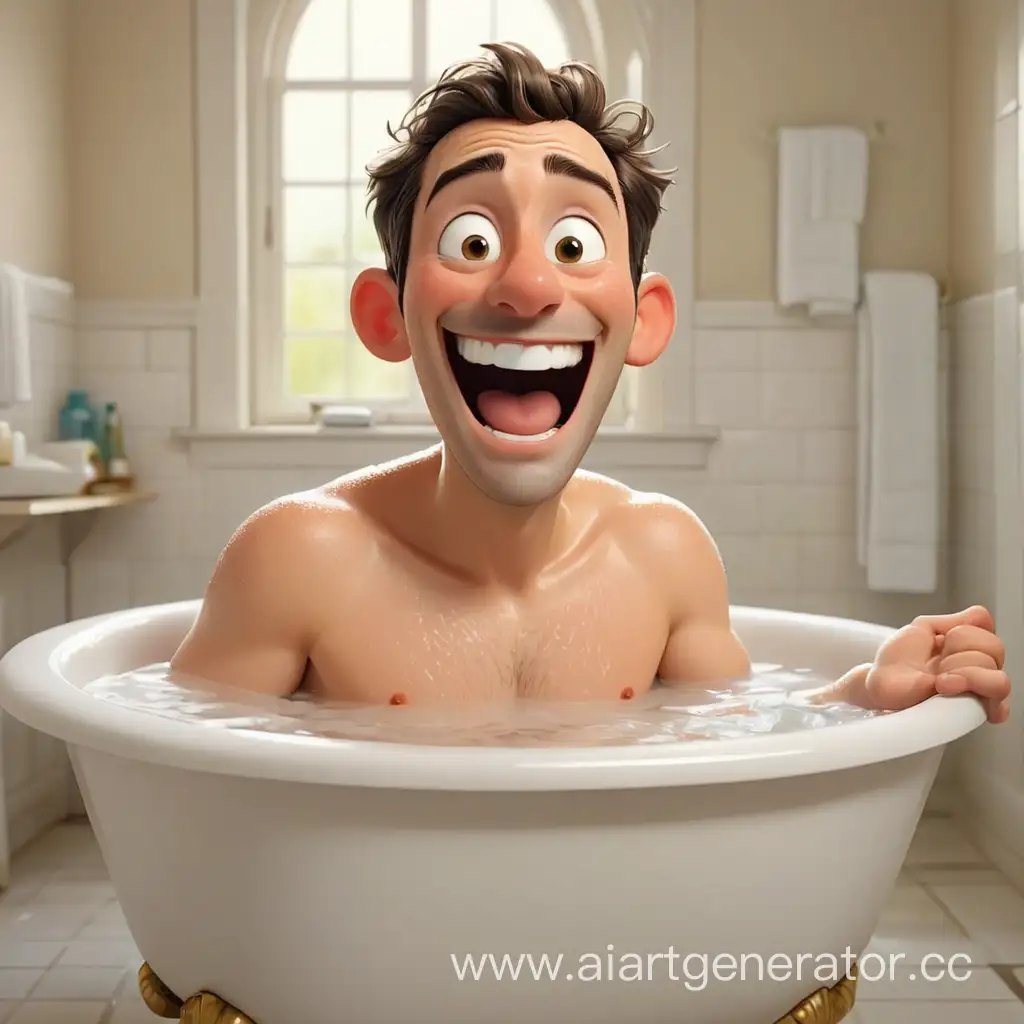 Joyful-Cartoon-Man-Relaxing-in-a-Soothing-Bath