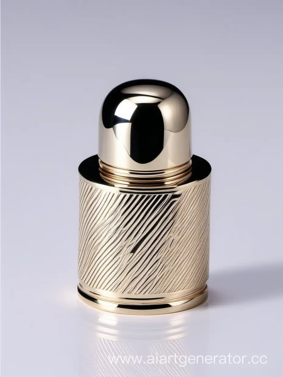 Zamac Perfume decorative ornamental long cap,   LINES metallizing finish