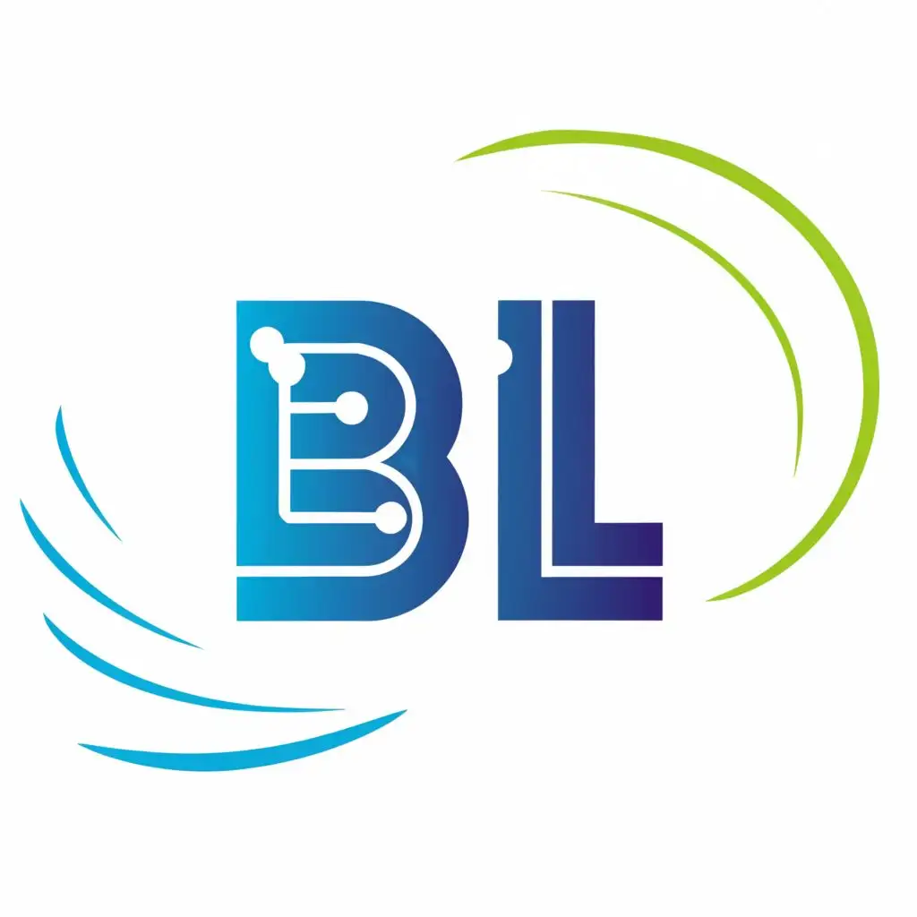 a logo design,with the text "BL", main symbol:Fiber Optics,Moderate,be used in Internet industry,clear background
