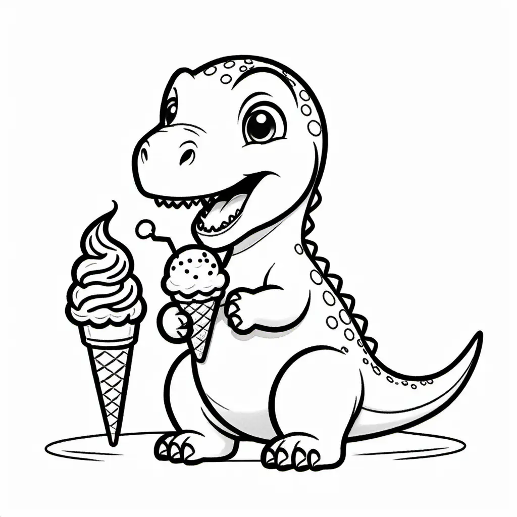 Adorable-Baby-Dinosaur-Enjoying-Ice-Cream-Coloring-Page-for-Kids